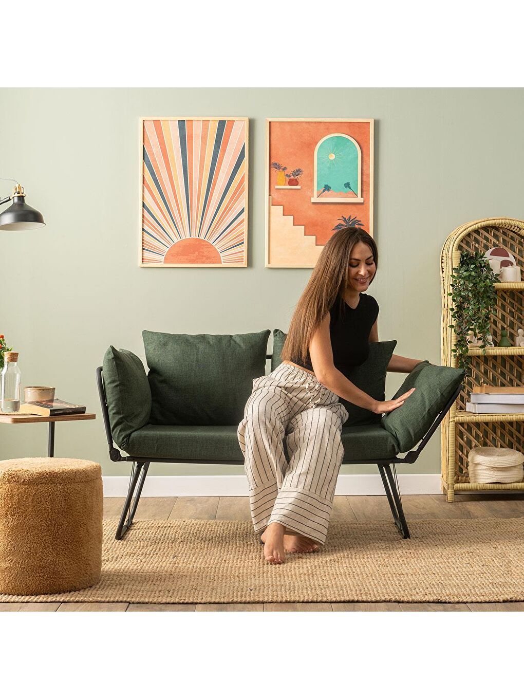 Viper İkili Katlanır Yataklı Koltuk Keten Haki-7