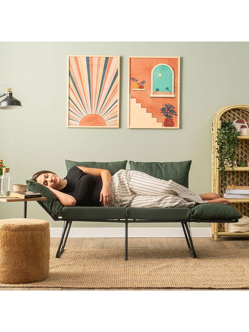 Viper İkili Katlanır Yataklı Koltuk Keten Haki-8