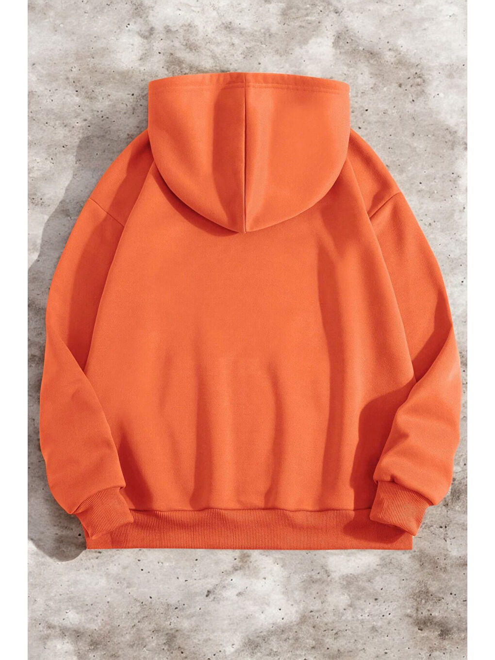 uyguntarz Turuncu The Future Baskılı Oversize Sweatshirt - 1