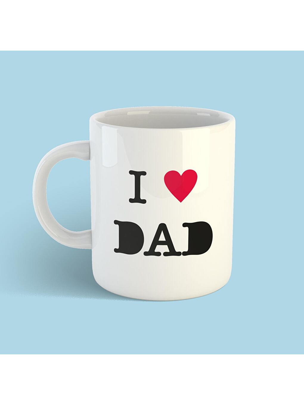 Bikutumutluluk Beyaz Seni Seviyorum Babacığım I love Dad Babalar Günü Kupa