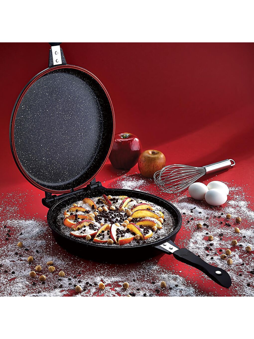 Yuvarlak Double Grill Pan 30 Cm-2 Parça-Siyah-4