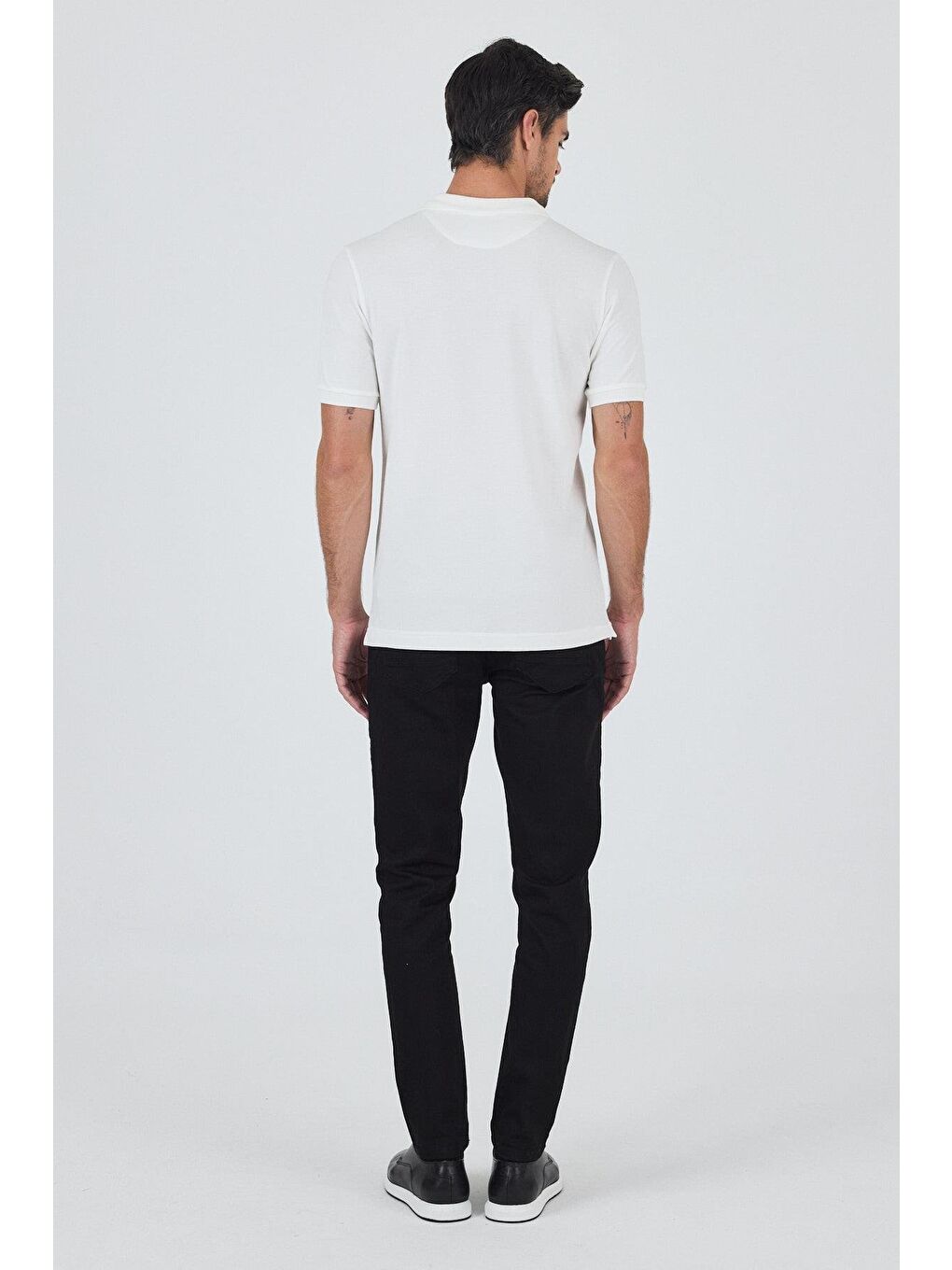 Kahverengi Açık Krem Polo Yaka Kısa Kol Cepsiz Slim Fit Classic Pamuklu Büyük Beden Tişört 1011250177-4