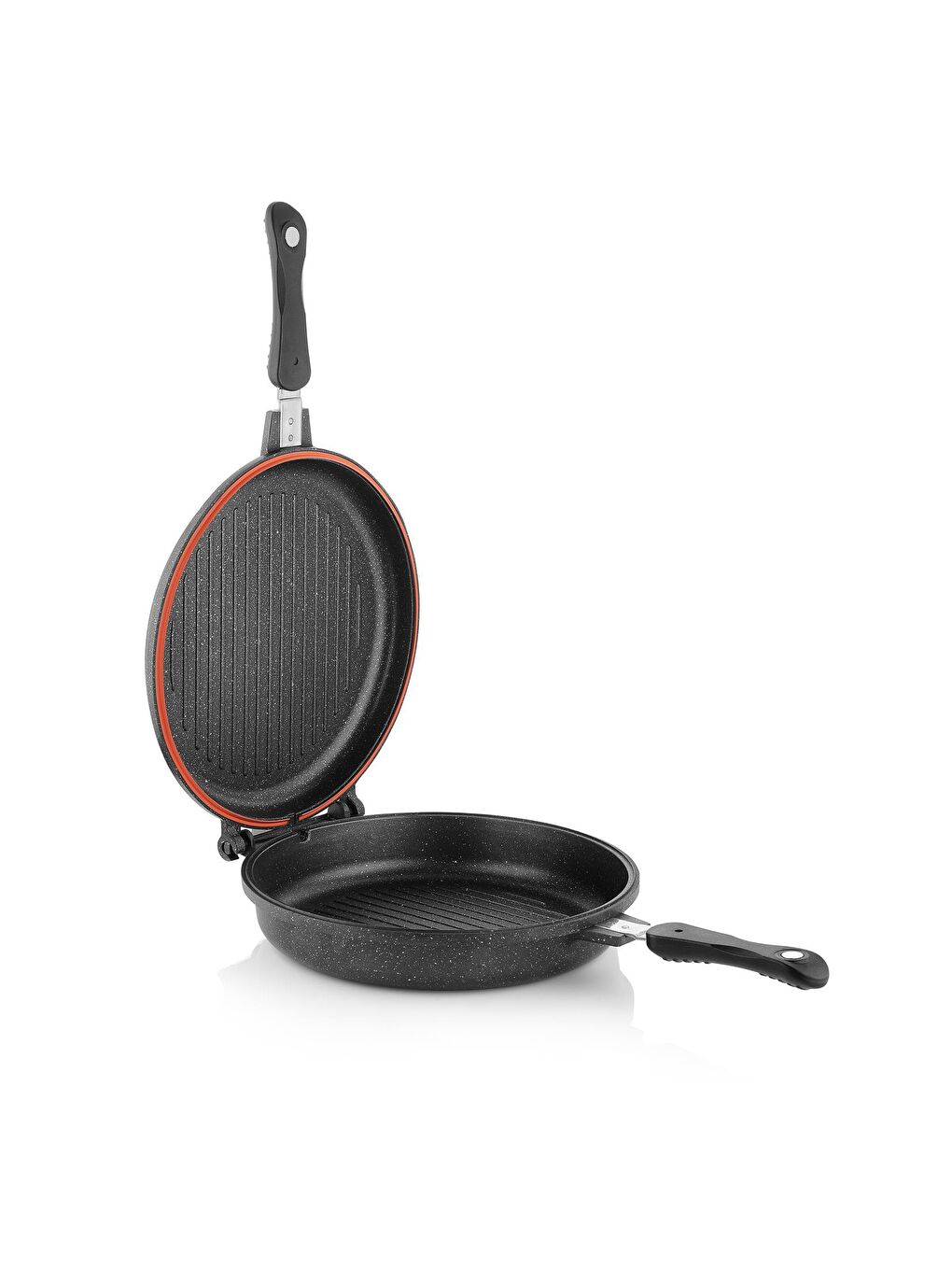 Yuvarlak Double Grill Pan 30 Cm-2 Parça-Siyah-7