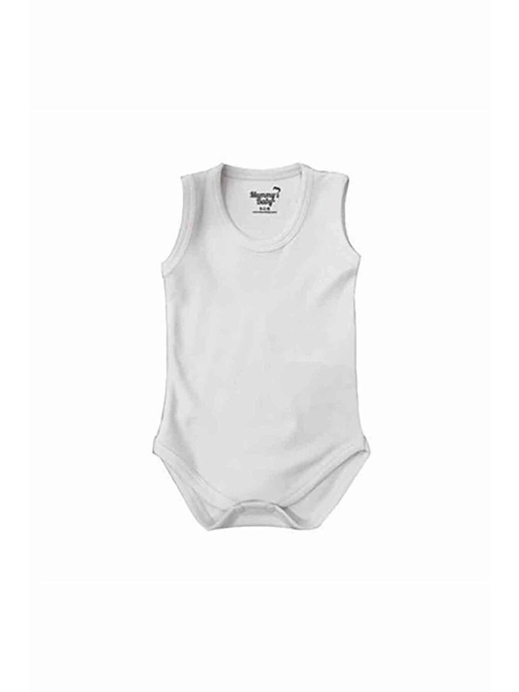 Atlet Çıtçıtlı Body Beyaz