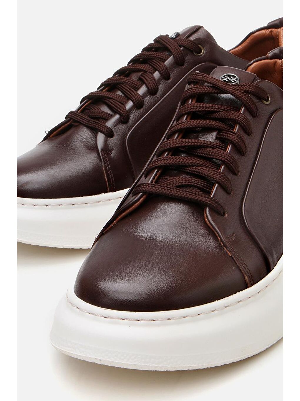 Erkek Deri Kahverengi Hafif Tabanlı Spor Ayakkabı-2