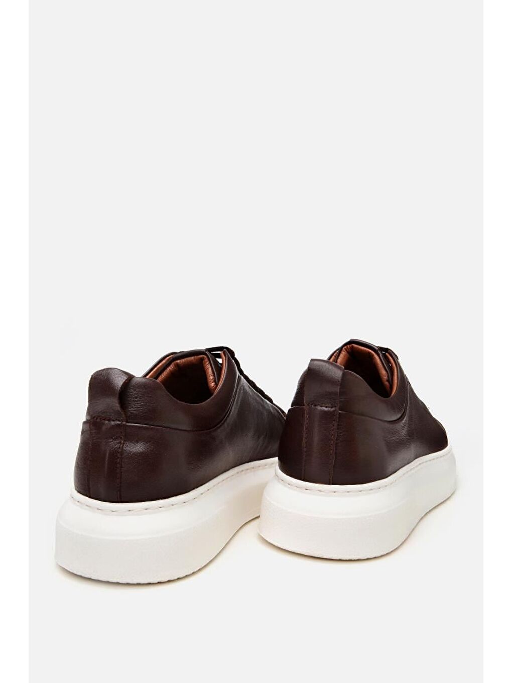 Erkek Deri Kahverengi Hafif Tabanlı Spor Ayakkabı-4