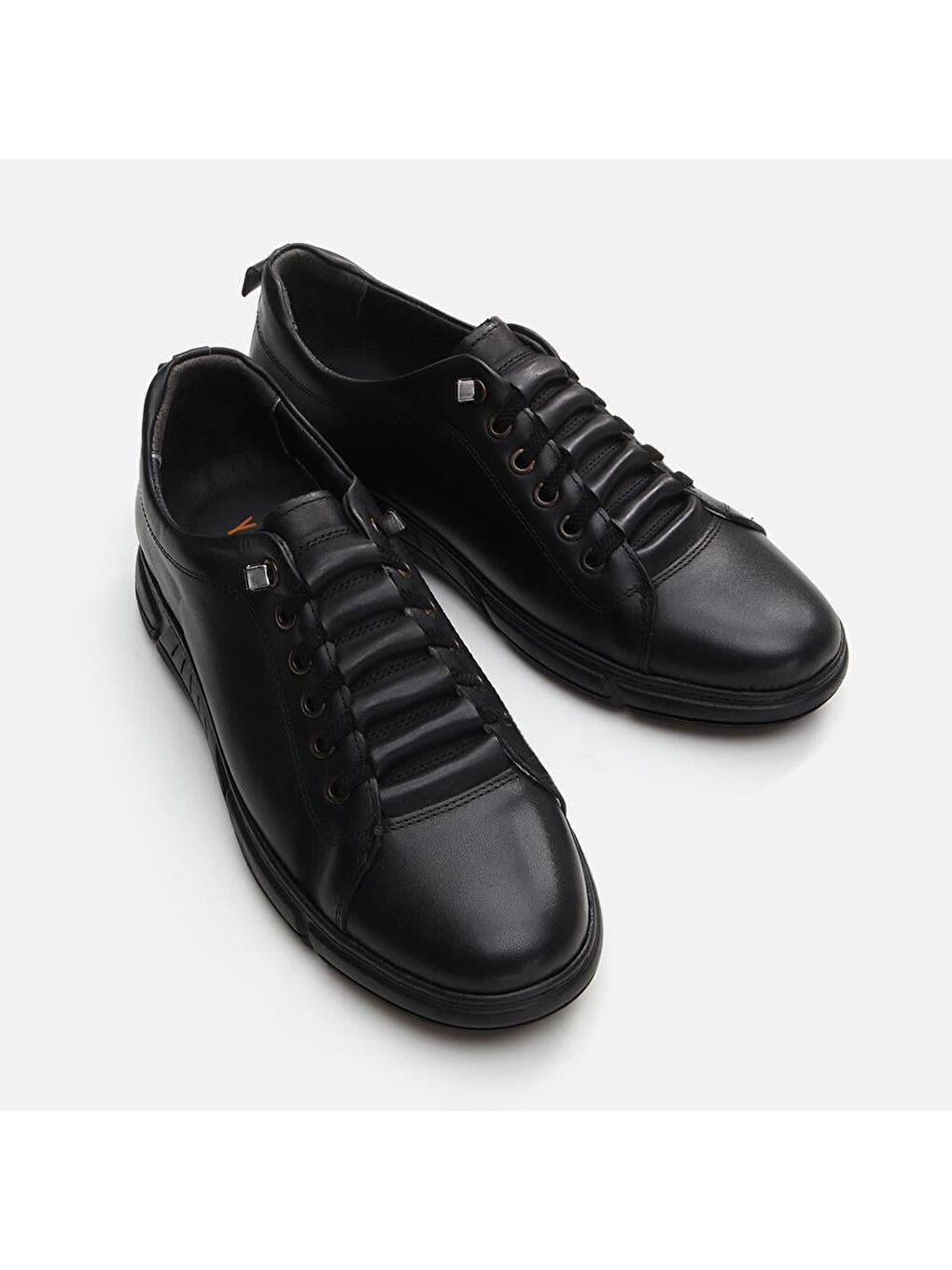 Hakiki Deri Siyah Erkek Spor Ayakkabı-2