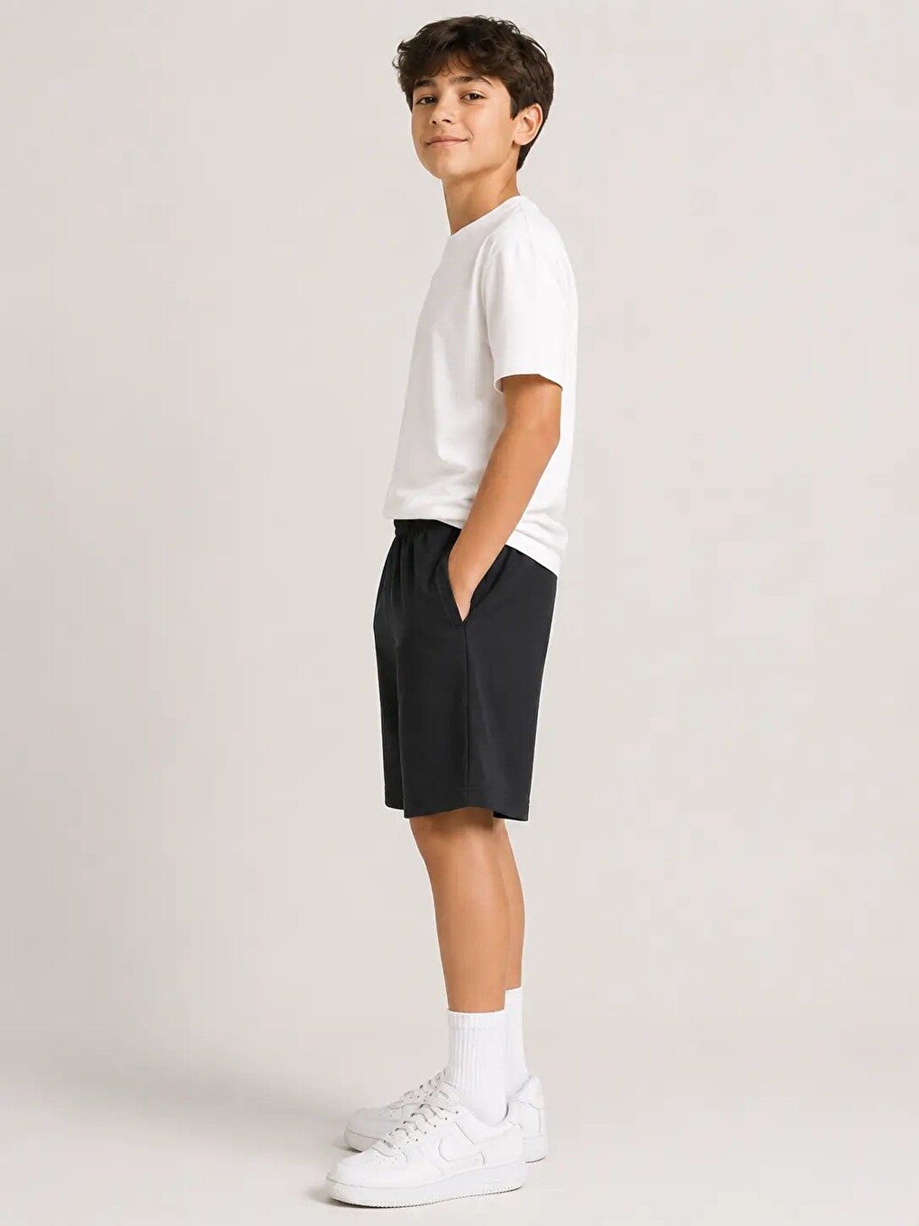 Lacivert Basic Erkek Çocuk Şort 30601-2