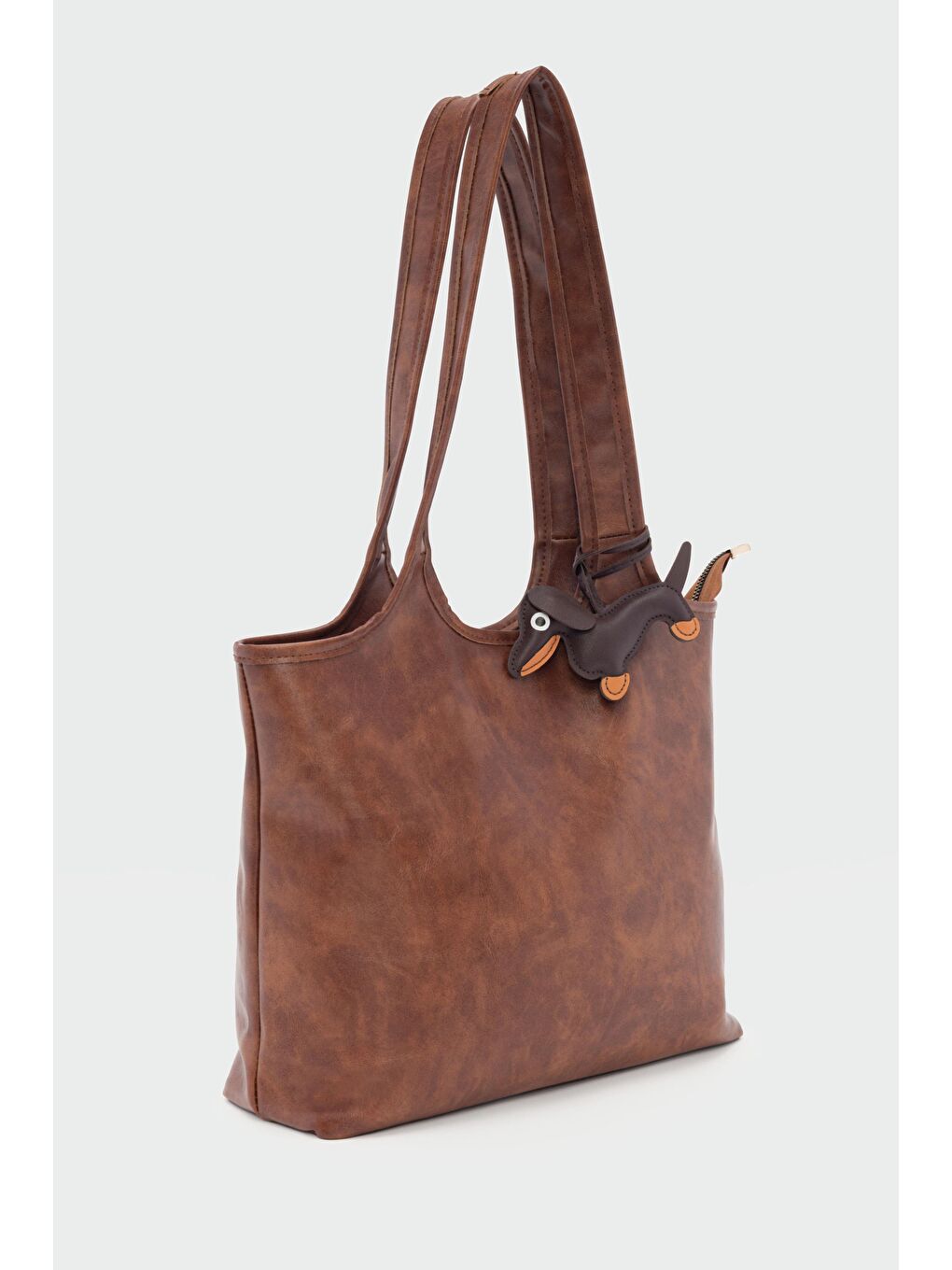 Kahverengi Cause Charmlı Omuz Çanta Taba-2