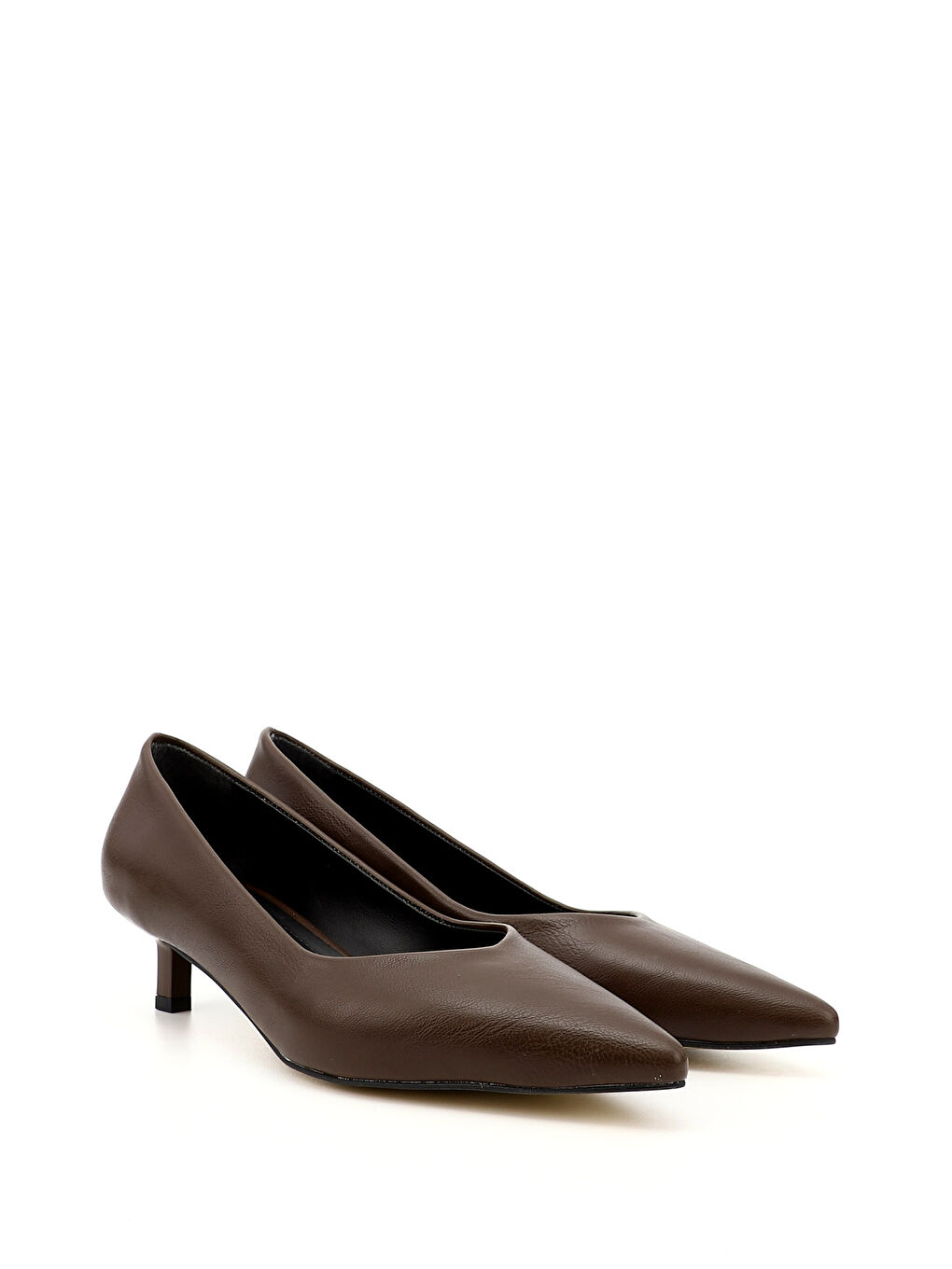 Kahverengi Kadın ÇİKOLATA KAHVE Sivri Burun İnce Topuklu Stiletto-1