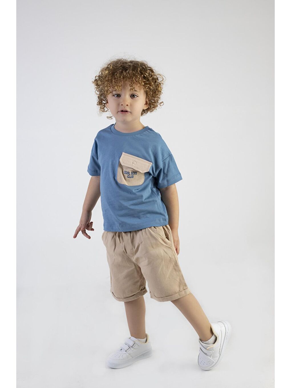 Mavi Erkek Çocuk Cool Boys Baskılı-Gardin Pantalon Alt Üst Takım-3