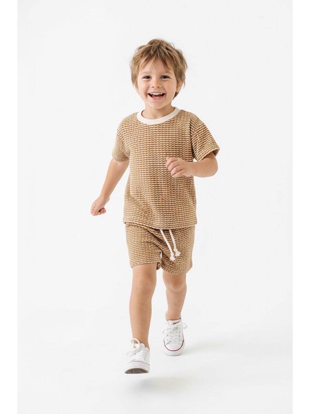 Sarı Desenli Şort Tişört 2li Takım-2