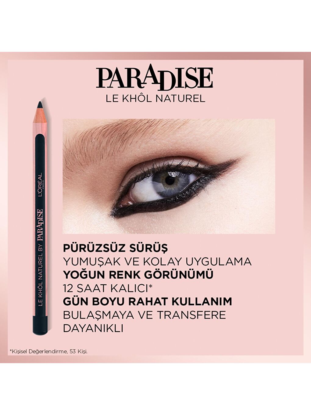 L'Oreal Paris Beyaz Paradise Le Khol Göz Kalemi 120 Immaculate Snow - 4