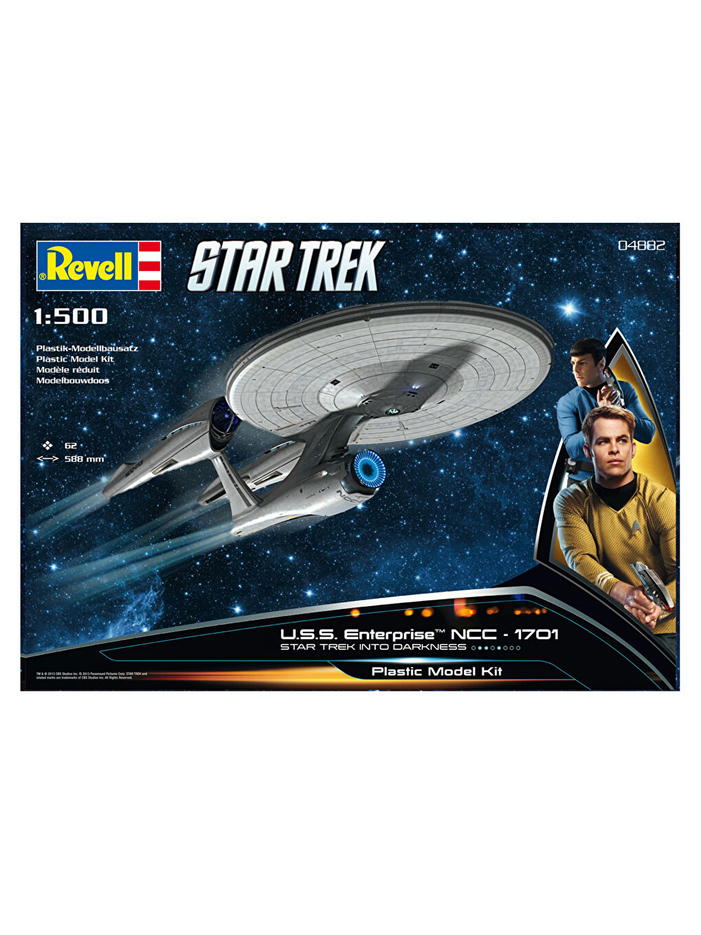 Model Kit Star Trek Uss Enterprise Ncc-1701 Star Trek: Into Darkness 04882-2