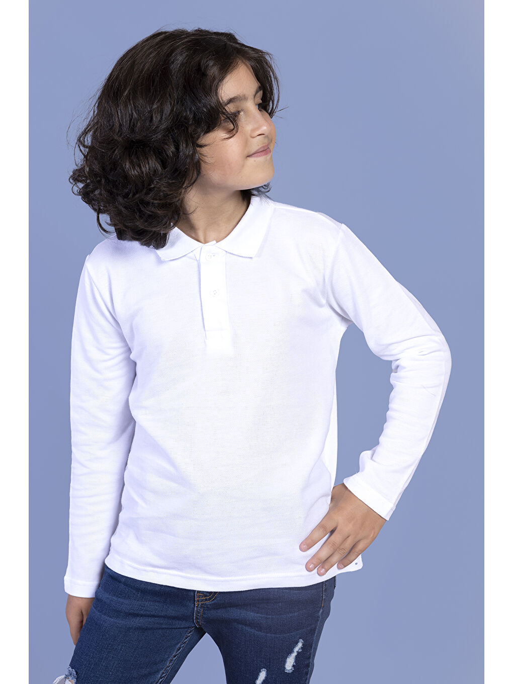 Toontoykids Beyaz Unisex Çocuk  Polo Yaka Tişört