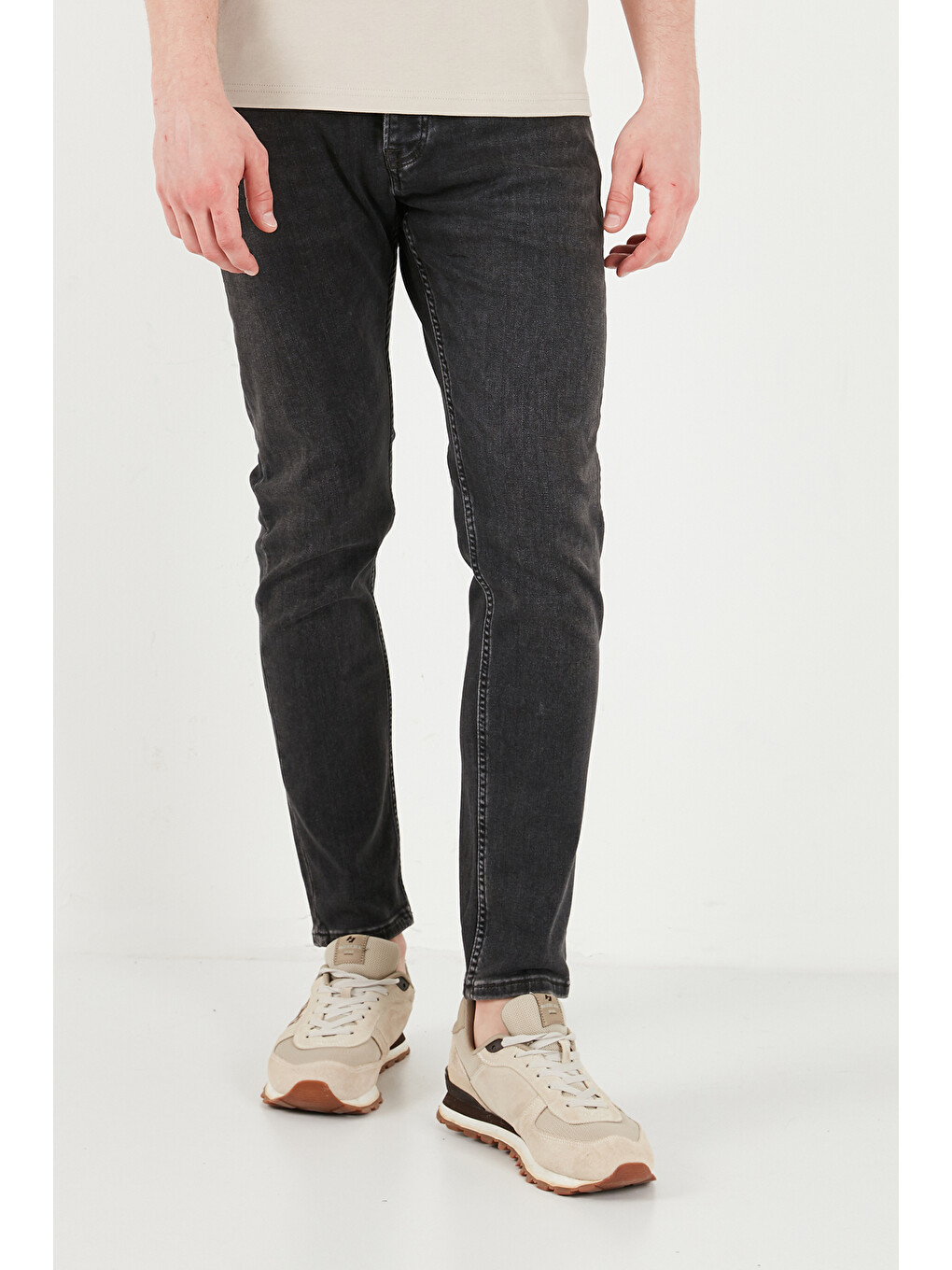 Siyah Pamuklu Slim Fit Düşük Bel Jeans 1135C87NAPOLI-5