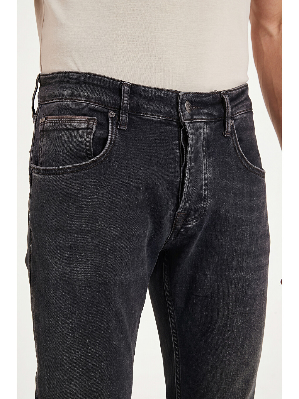 Siyah Pamuklu Slim Fit Düşük Bel Jeans 1135C87NAPOLI-6