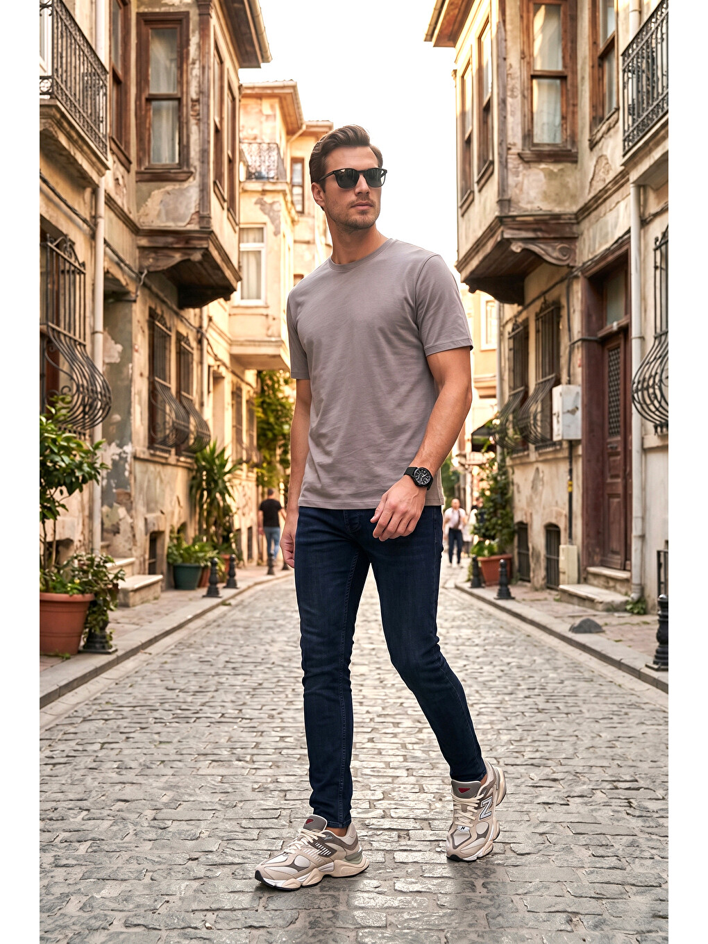 Lacivert Pamuklu Slim Fit Normal Bel Jeans 1135C64NAPOLI