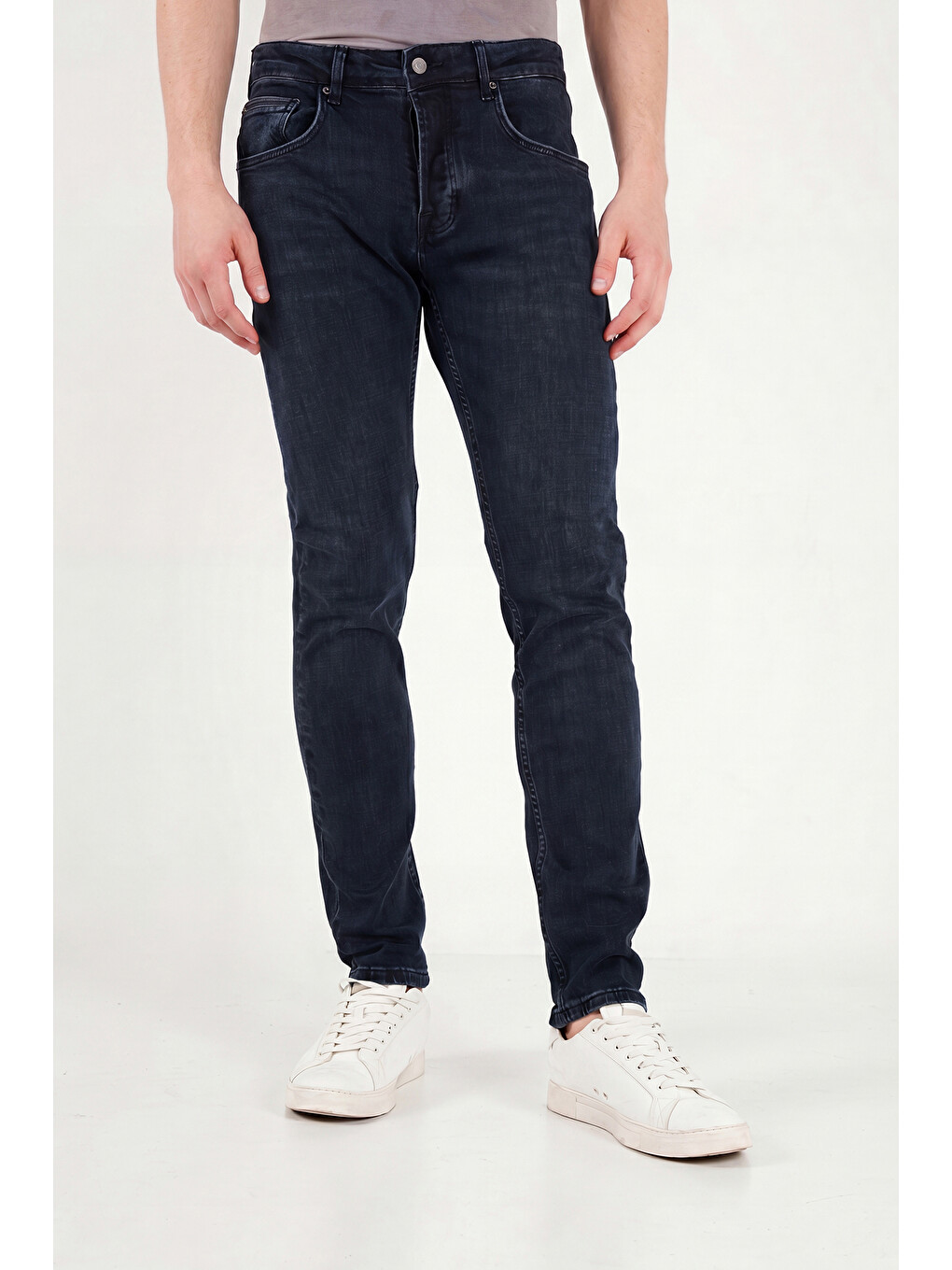 Lacivert Pamuklu Slim Fit Normal Bel Jeans 1135C64NAPOLI-1