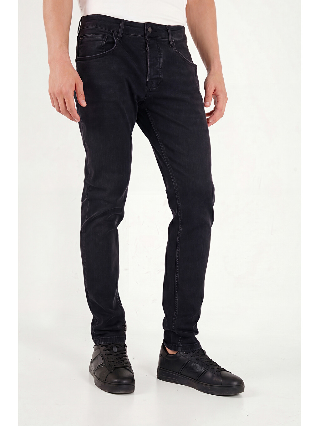 Siyah Pamuklu Slim Fit Normal Bel Jeans 1135C83NAPOLI-3