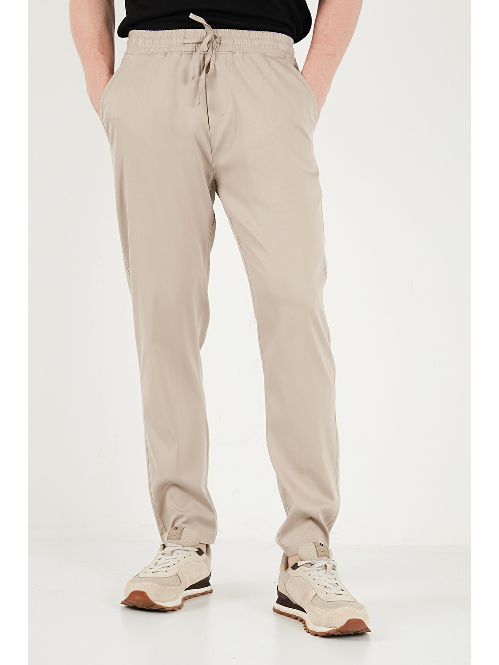 Bej Slim Fit Normal Bel Boru Paça Denim Pantolon 5545C82MILANO-1