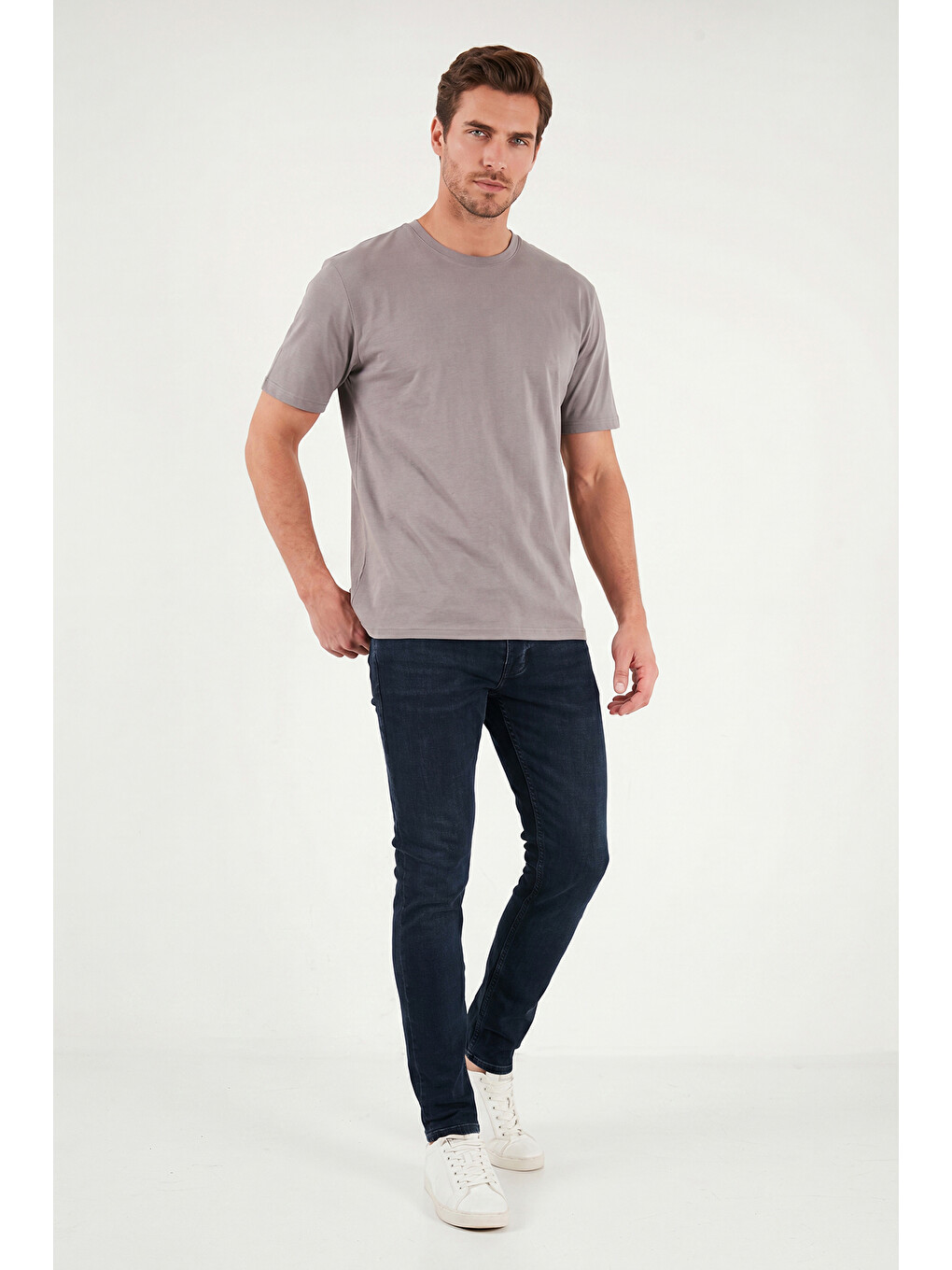 Lacivert Pamuklu Slim Fit Normal Bel Jeans 1135C64NAPOLI-2