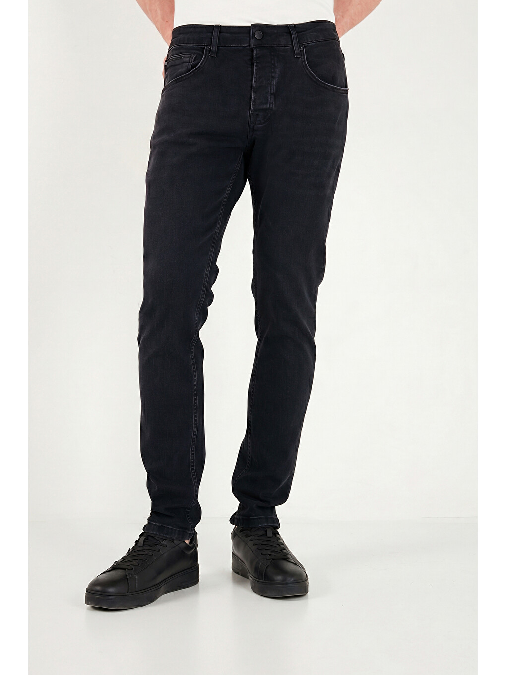 Siyah Pamuklu Slim Fit Normal Bel Jeans 1135C83NAPOLI-4
