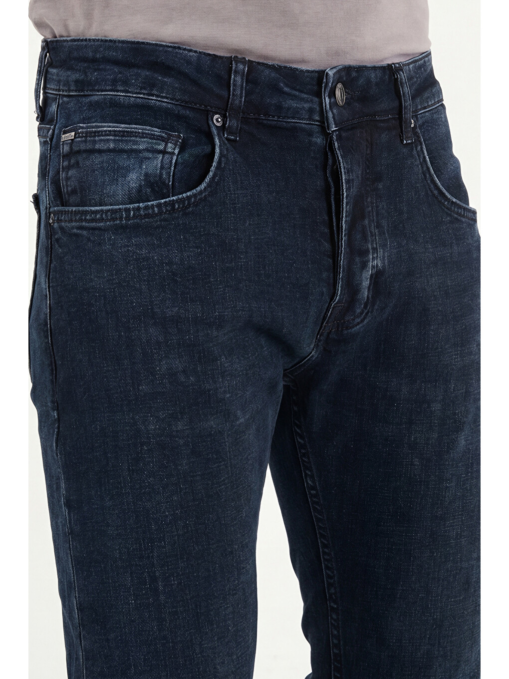 Lacivert Pamuklu Slim Fit Normal Bel Jeans 1135C64NAPOLI-6