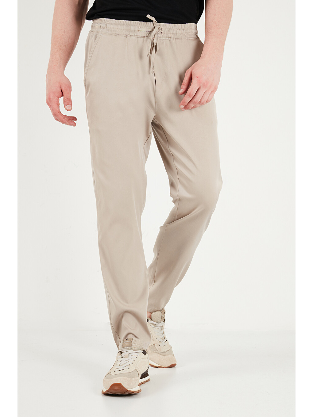 Bej Slim Fit Normal Bel Boru Paça Denim Pantolon 5545C82MILANO-4