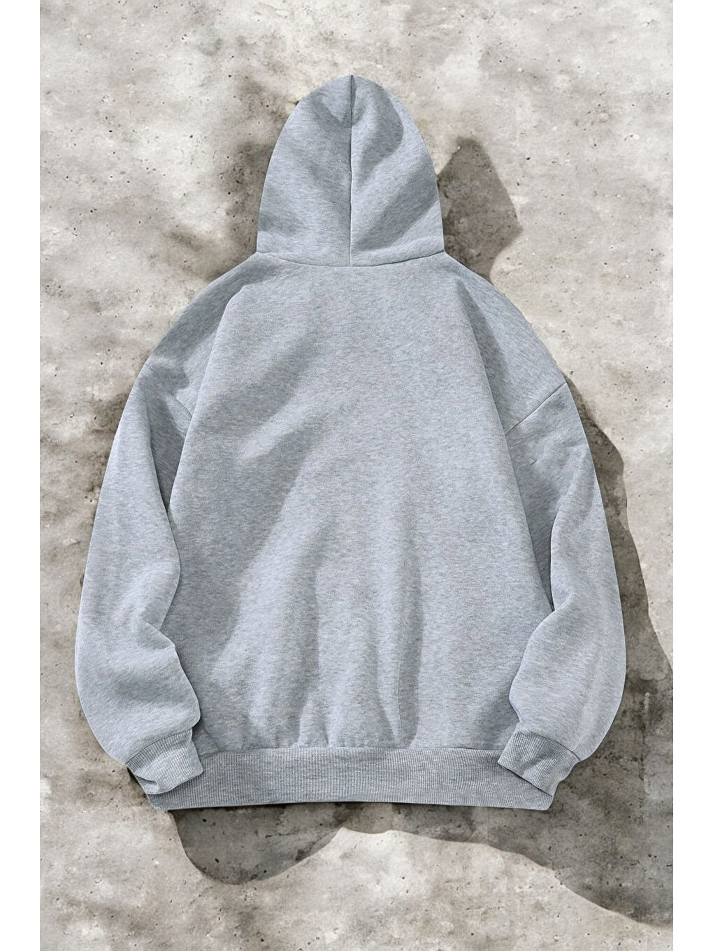 uyguntarz Gri The Future Baskılı Oversize Sweatshirt - 1