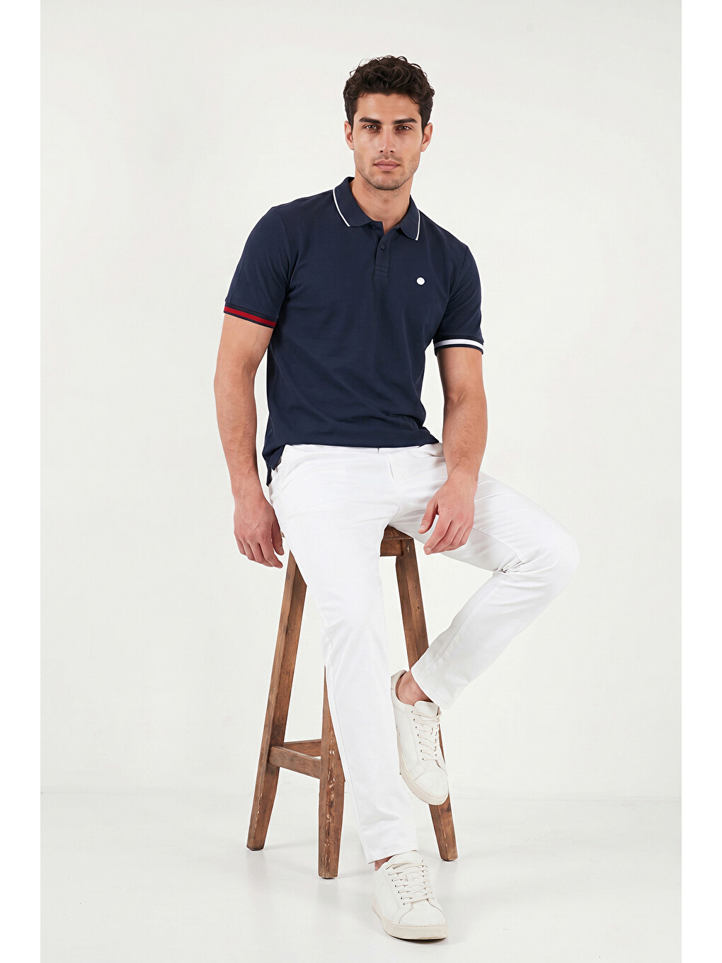 Lacivert Pamuklu Regular Fit Düğmeli Polo T Shirt 5904066-4