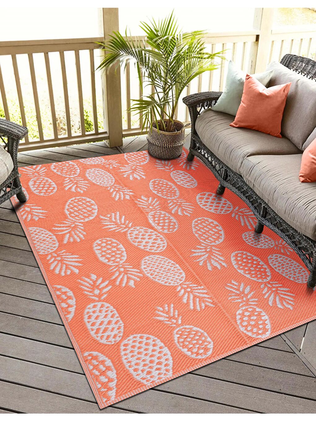 Turuncu Savana 8813 Hasır Mat Savan Halı-180x270-1