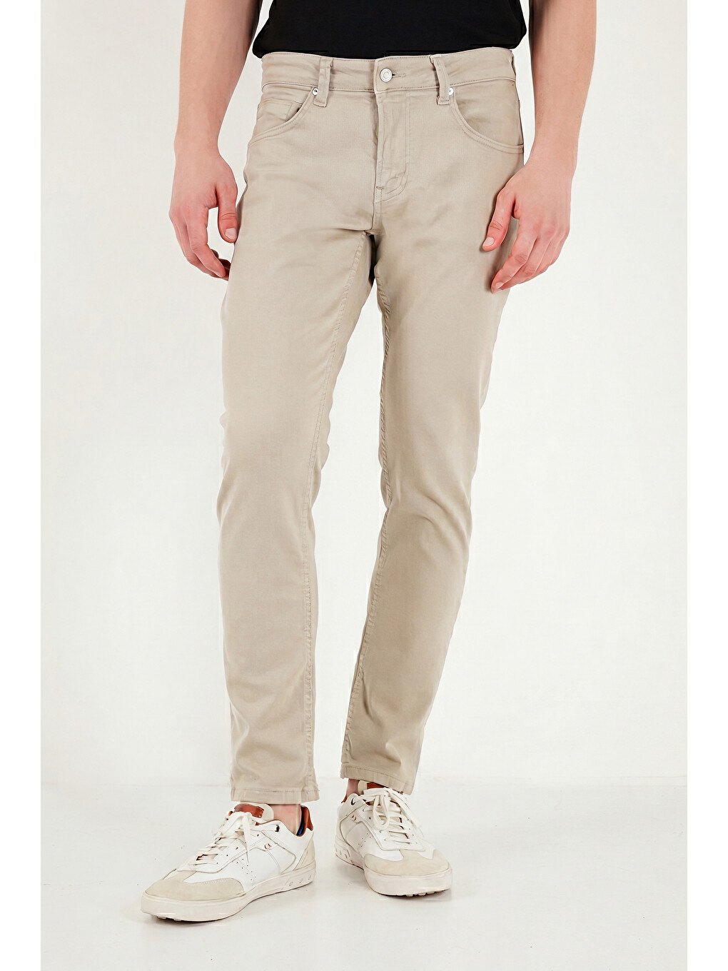 Bej Pamuklu Normal Kalıp Normal Bel Jeans 2211C67PARMA-1