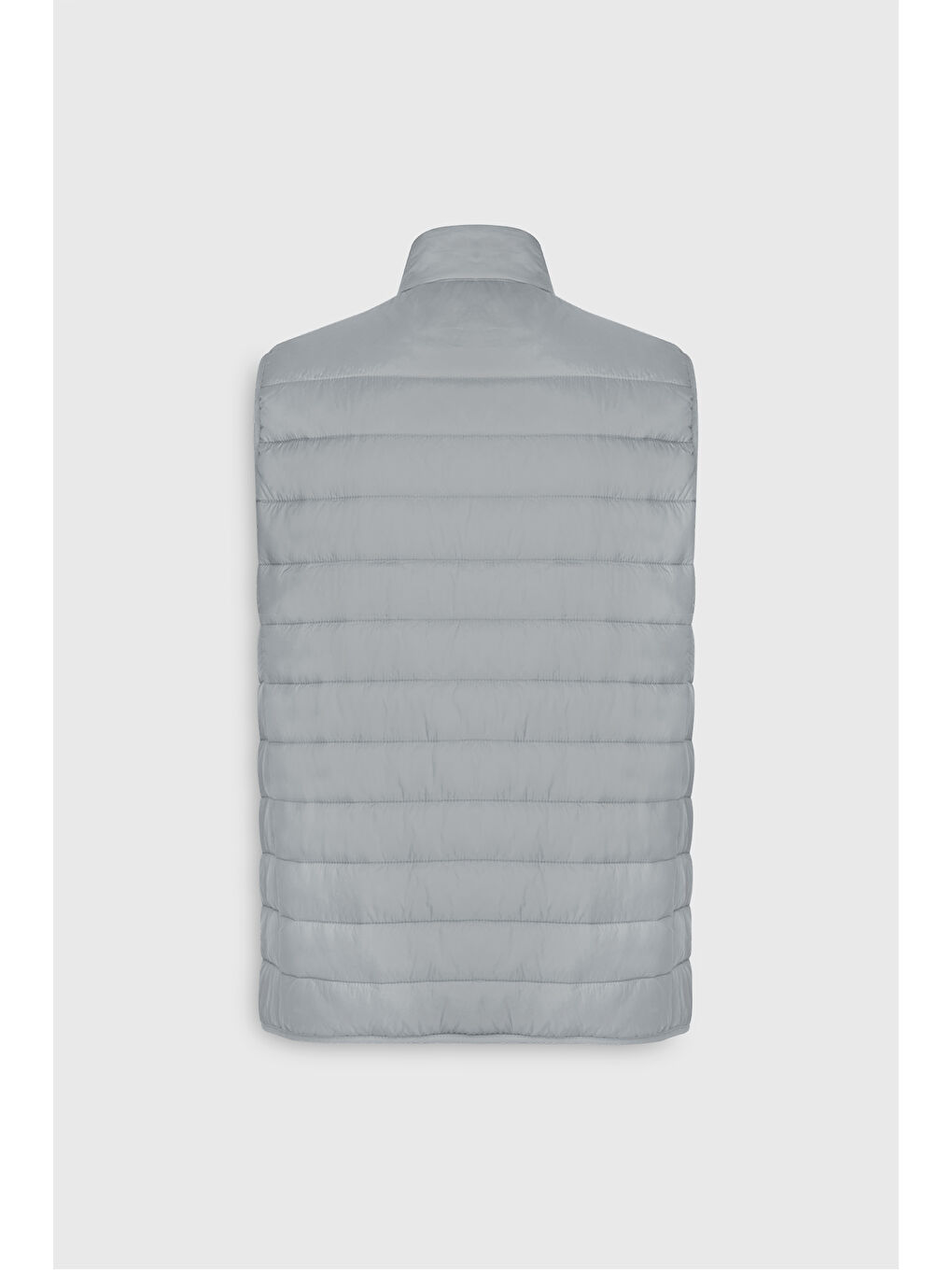 Erkek Gri Rüzgar Geçirmez Taşınabilir Çantalı Sıcak Tutan Elyaf Dolgulu Ultra Hafif Standart Fit Şi--8