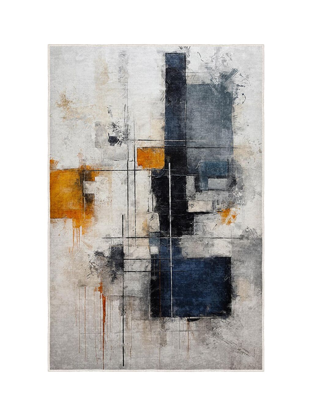 Karışık Özel Tasarım, Kaymaz Taban, İnce, Yıkanabilir, Modern Halı WOOKECE1439 120x180-3