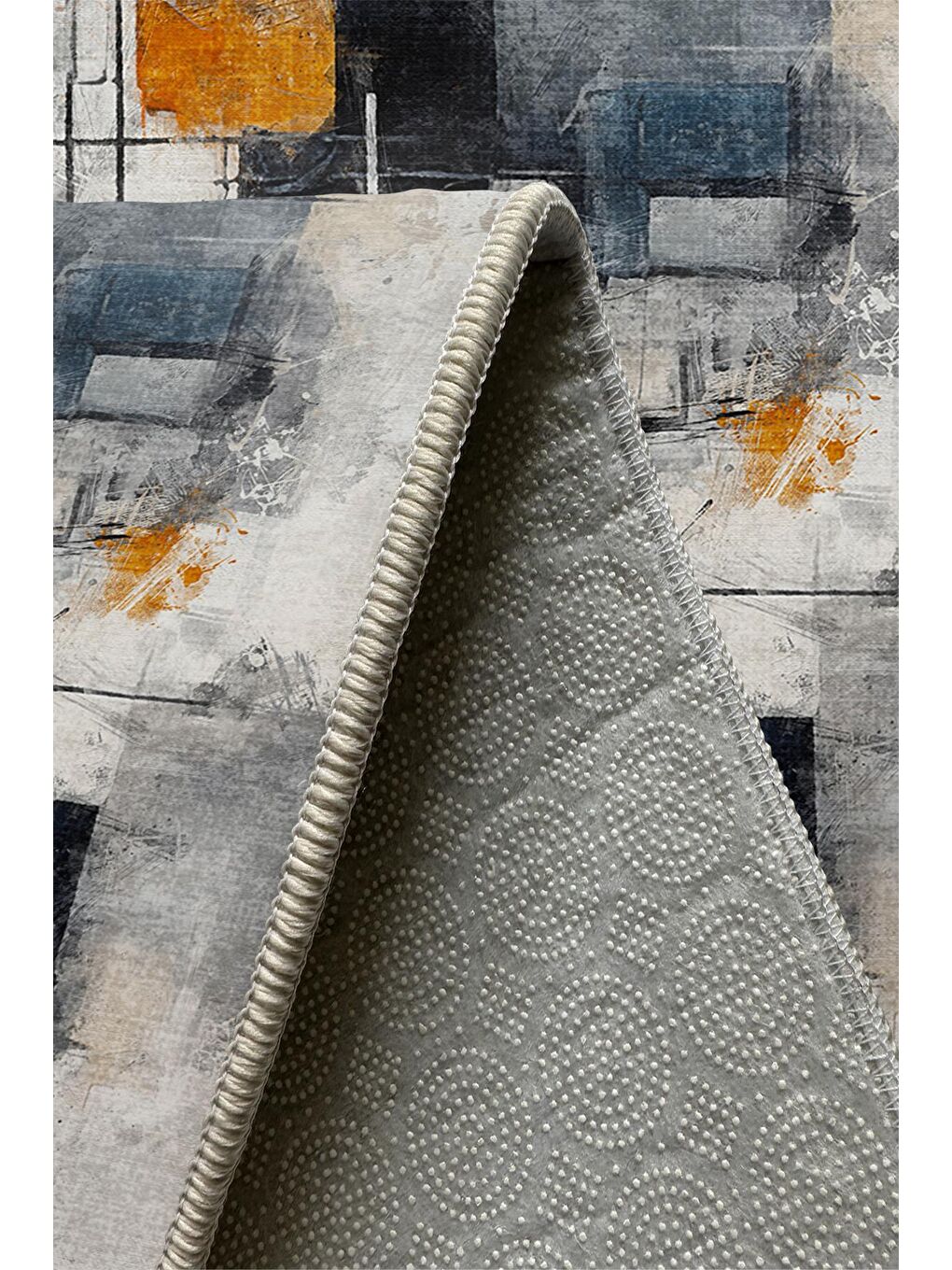 Karışık Özel Tasarım, Kaymaz Taban, İnce, Yıkanabilir, Modern Halı WOOKECE1439 120x180-5