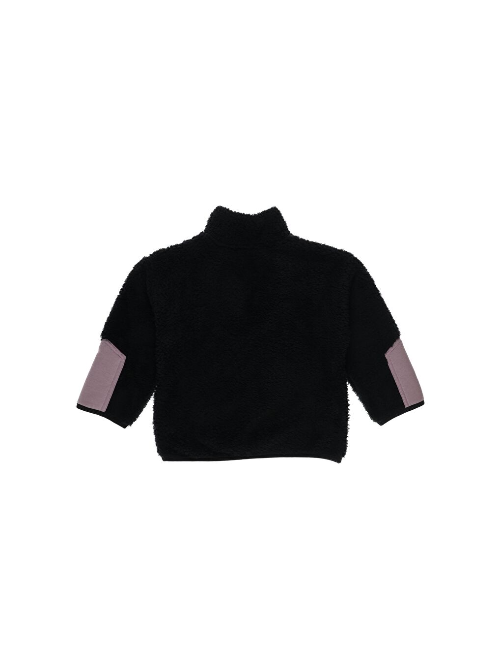 Siyah Erkek Çocuk Kanguru Cepli Pelüş Sweatshirt-1