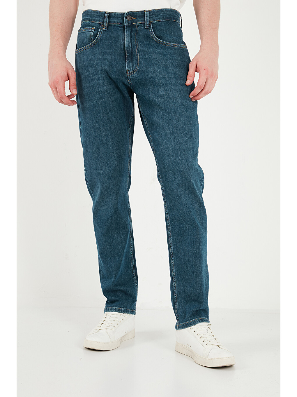 Yeşil Pamuklu Comfort Fit Normal Bel Jeans 4400C52TEXAS-2
