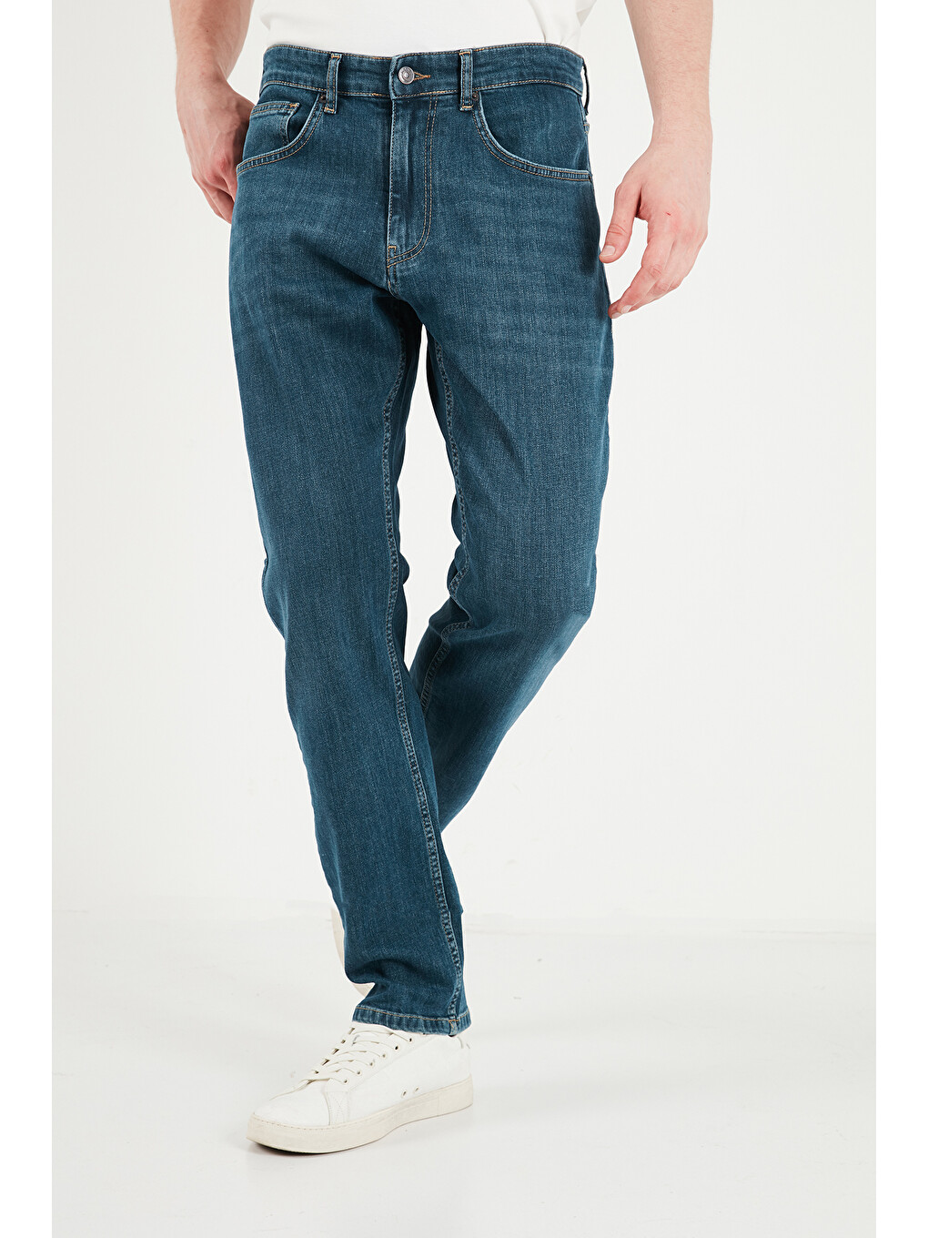 Yeşil Pamuklu Comfort Fit Normal Bel Jeans 4400C52TEXAS-3