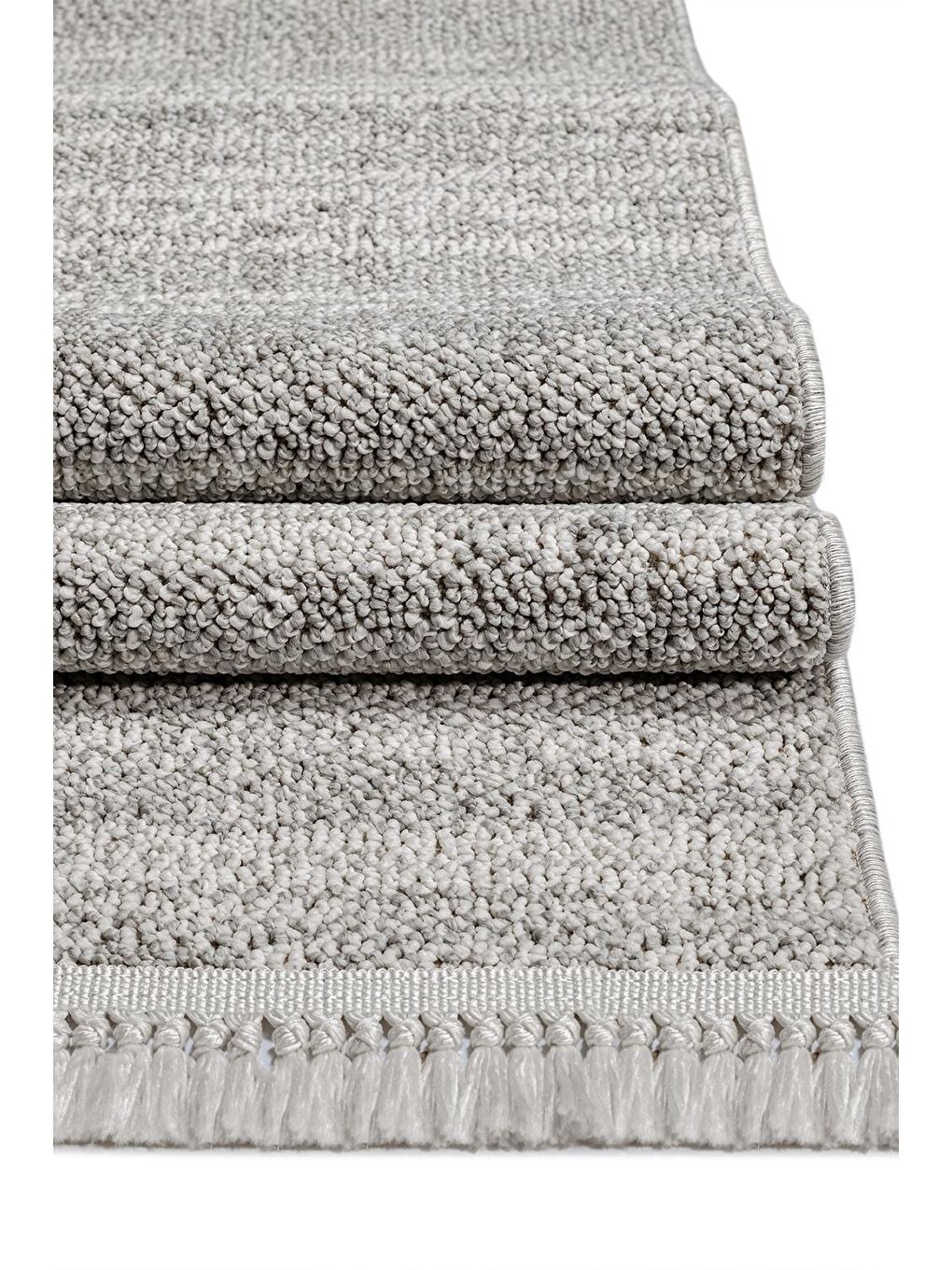 Beyaz Konfor Bastia 1276 Krem Gri Yumuşak Örgü Modern Dokuma Bukle Halı-140x200-2