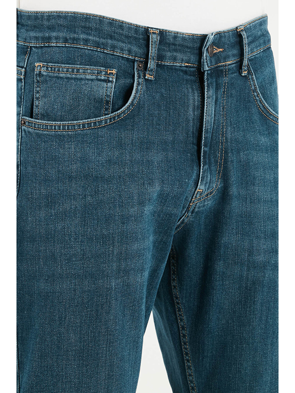 Yeşil Pamuklu Comfort Fit Normal Bel Jeans 4400C52TEXAS-6