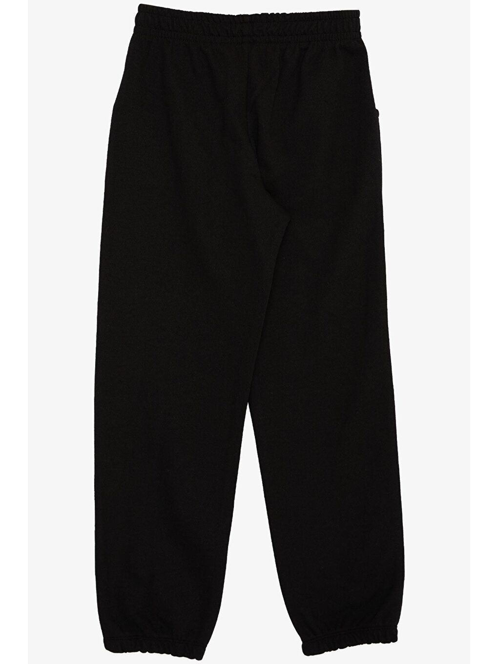 Erkek Çocuk Alt Bağcık Aksesuarlı Paçası Lastikli Cepli Siyah (10 Yaş)-1