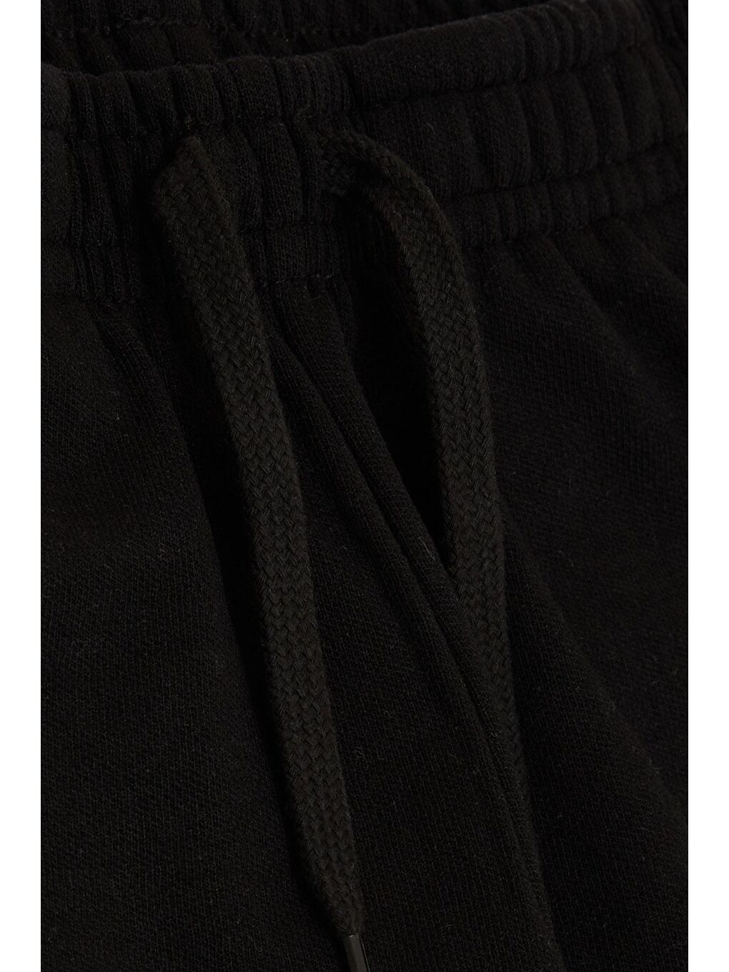 Erkek Çocuk Alt Bağcık Aksesuarlı Paçası Lastikli Cepli Siyah (10 Yaş)-2