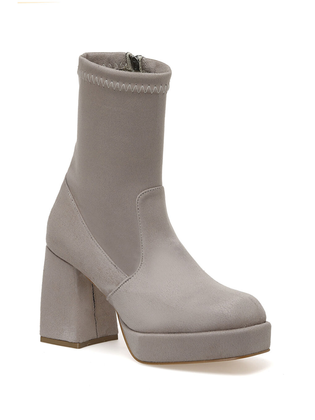 Bej JUDE 2PR Vizon Kadın Topuklu Bot-1