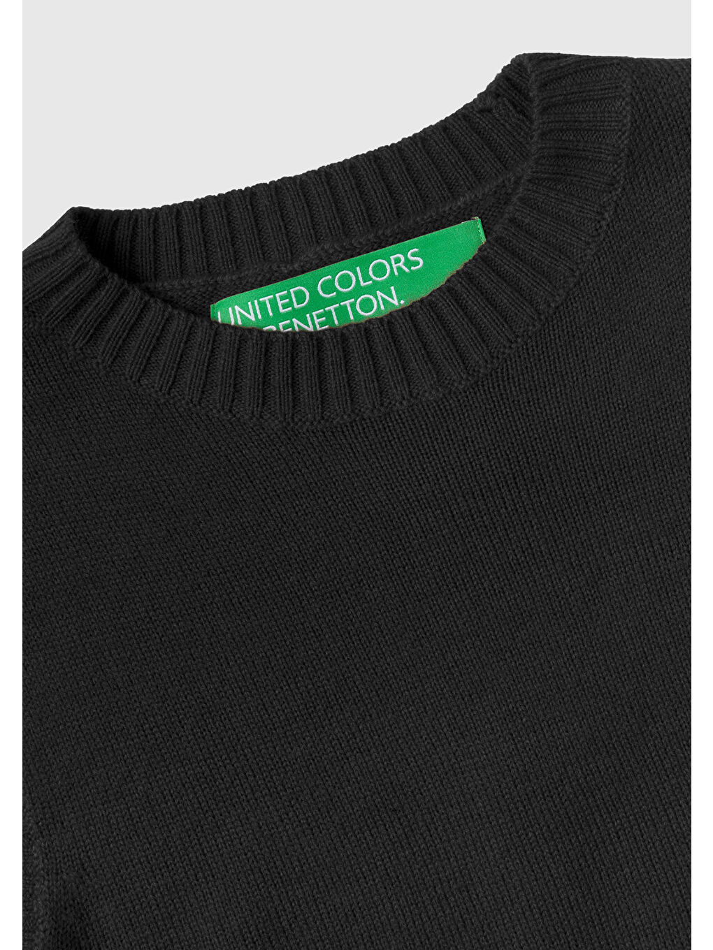 United Colors Of Benetton Kadın Siyah Yün Karışımlı Arkası Uzun Süveter - 4