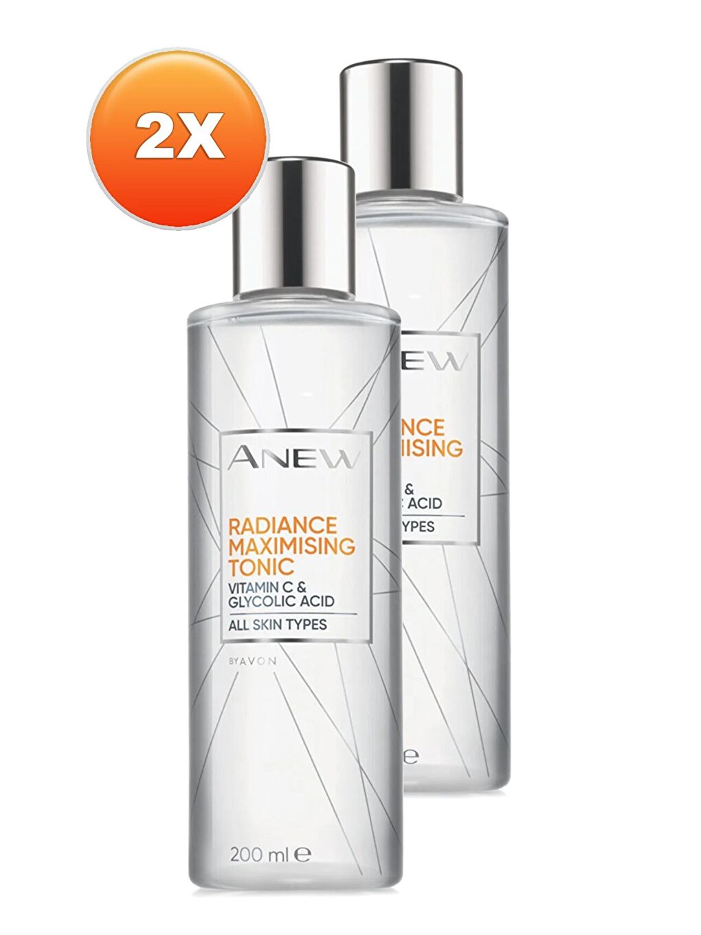 AVON Renksiz Anew Radiance Maximising Parlak Görünüm Veren Tonik 200 Ml. İkili Set - 1