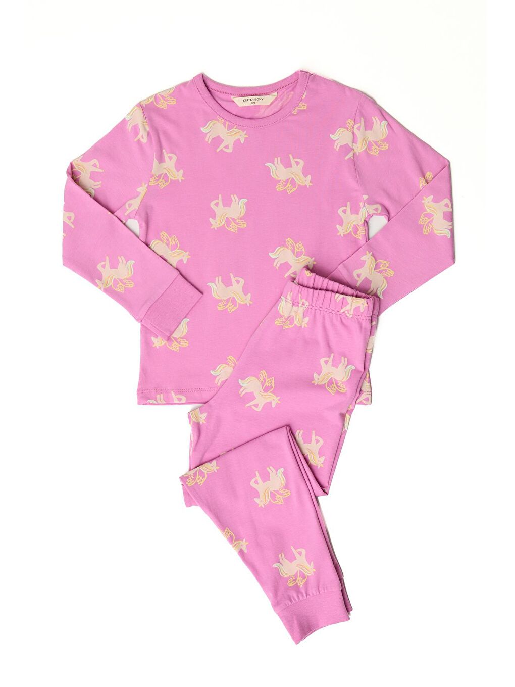 Katia And Bony Lila Unicorn Desen Çocuk Pijama Takımı Lila - 1