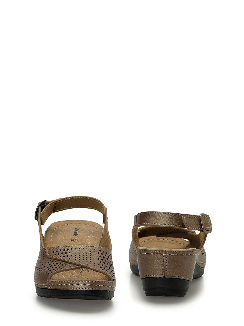 Sarı 167248.Z Bronz Kadın Düz Klasik Ayakkabı-4