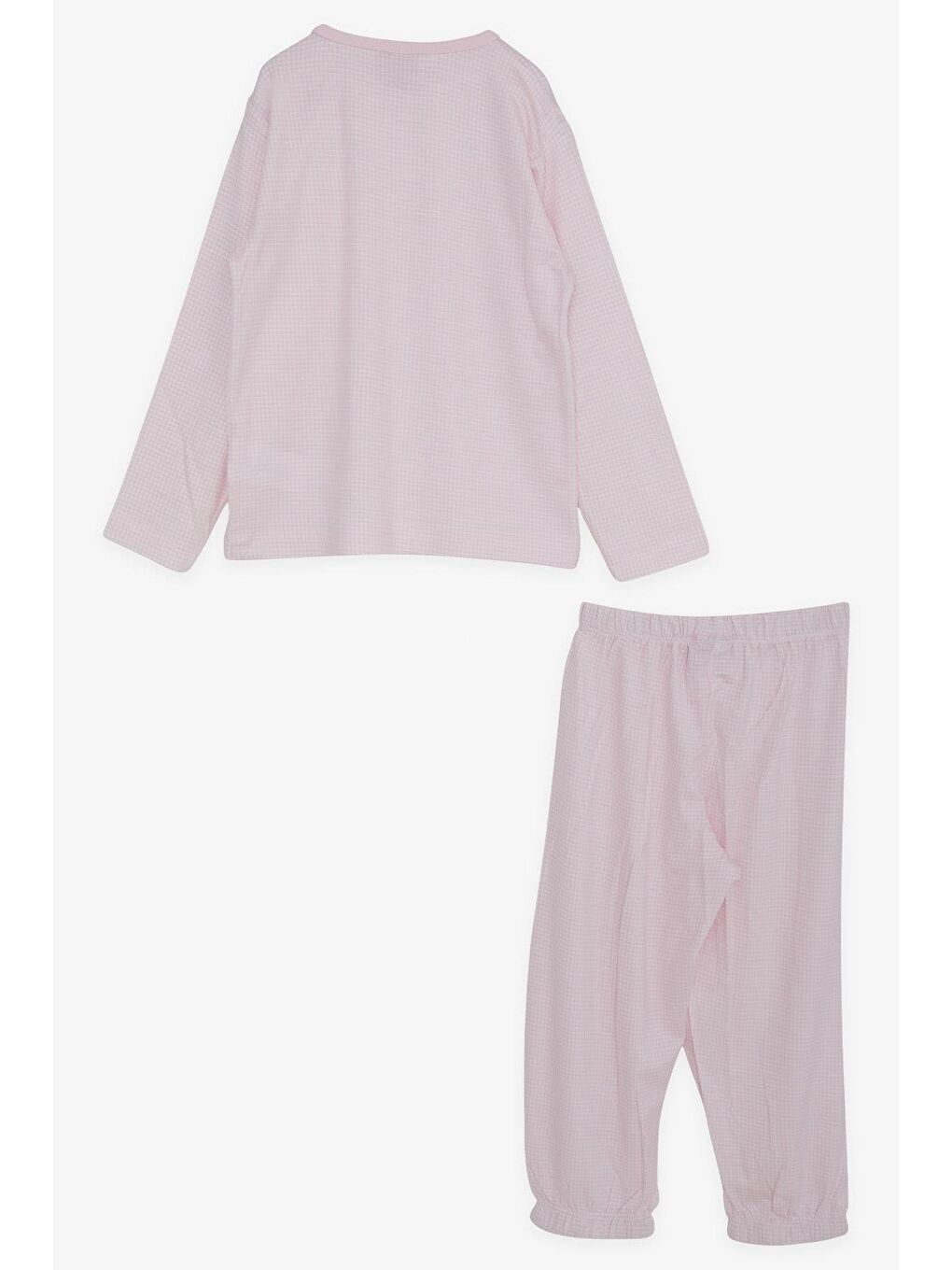 Kız Bebek Pijama Takımı Kazayağı Desenli Pembe (9 Ay)-1
