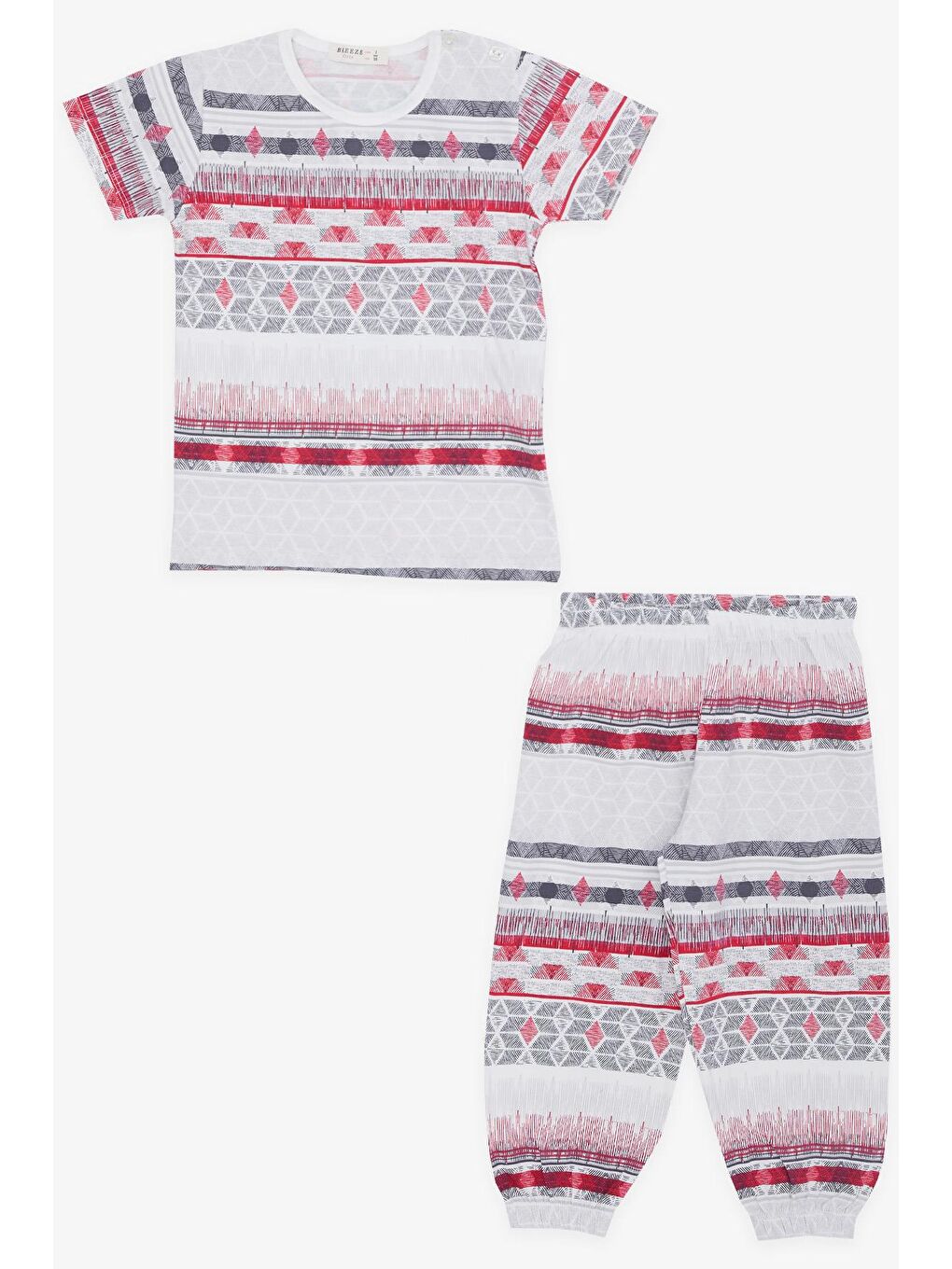 Kız Bebek Pijama Takımı Geometrik Desenli Karışık Renk (1 Yaş)